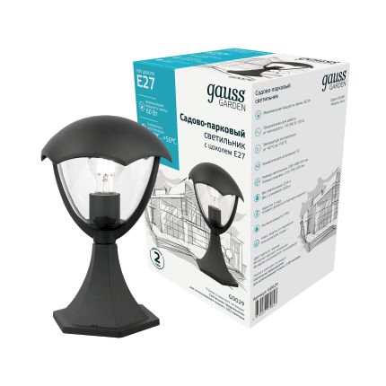 Светильник садово-парковый Gauss Aura на постамент 200*200*310mm, 170-240V / 50Hz, 1xE27, Max.60W, IP: 54, 1/6 GD029