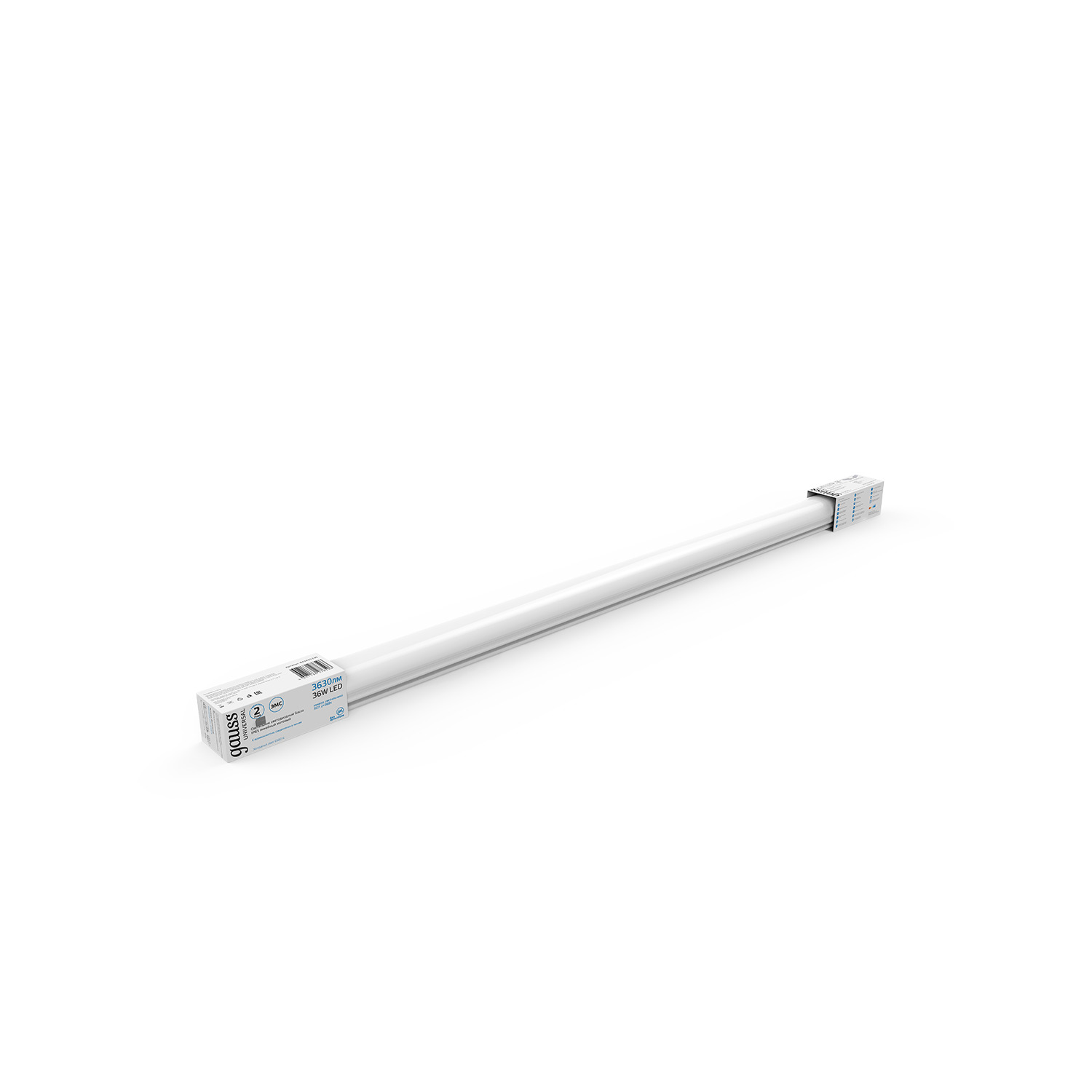 Светильник линейный Gauss UNIVERSAL 36W 3630lm 6500K 185-265V IP65 1170*60*55мм  соед в лин LED 1/20 843425336