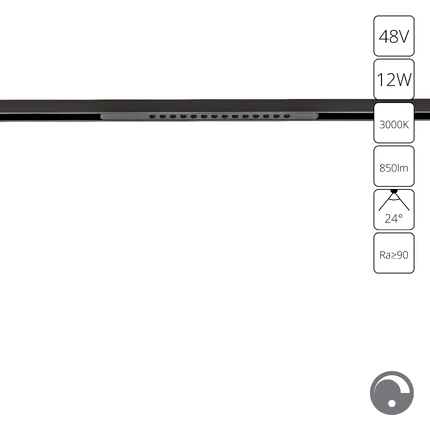 Магнитный трековый светильник Arte Lamp OPTIMA 0.1-10V A7496PL-1BK