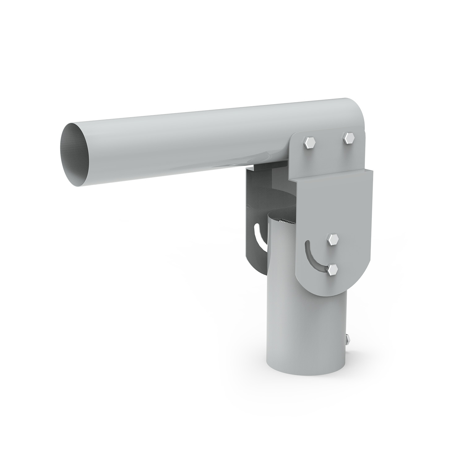 Кронштейн Gauss для уличных светильников 200*205*100мм на трубу до D58мм/консоль D48мм серый 1/2 903265106