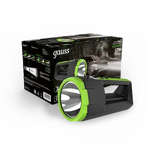 Фонарь прожекторный Gauss модель GFL702 17W 900lm Li-ion 10000mAh диммируемый LED 1/12 GF702