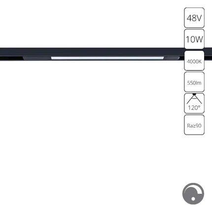 Магнитный трековый светильник Arte Lamp OPTIMA 0.1-10V A7473PL-1BK