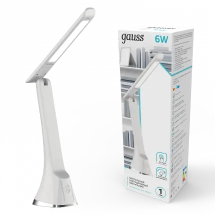 Светильник настольный Gauss модель GTL203 6W 380lm 4000K 170-265V белый диммируемый LED 1/20 GT2031