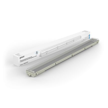 Светильник линейный Gauss СПП-Т8-G13 INDUSTRY 220-230V IP65 1260*107*61мм для LED ламп 2х1200мм 1/8 909410212