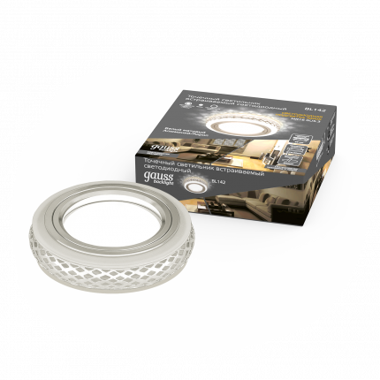 Светильник Gauss Backlight BL142 Кругл. Gu5.3, 3W, LED 3000K 1/40 белый матовый BL142