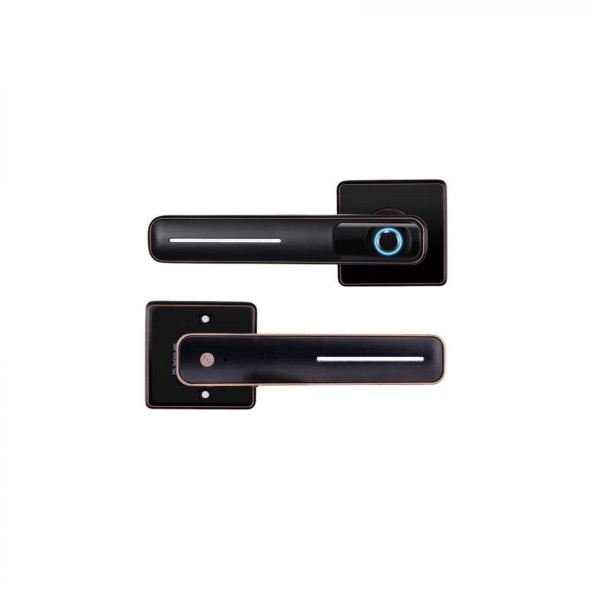 Электронная дверная ручка HOGO R05 с открытием отпечатком пальца и механическим ключом.