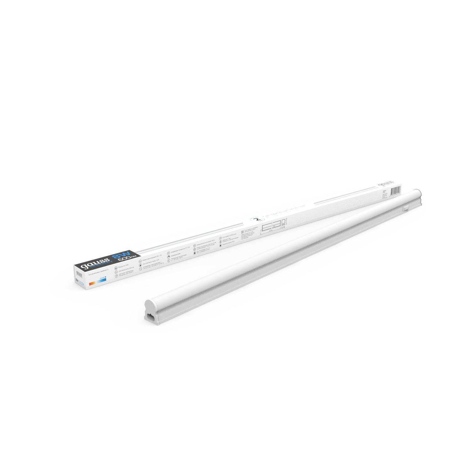 Светильник с кнопкой Gauss TL Elementary линейный 8W 600lm 6500K IP20 560х22х33 LED 1/25 TL004