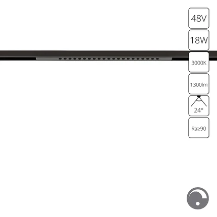 Магнитный трековый светильник Arte Lamp OPTIMA 0.1-10V A7497PL-1BK