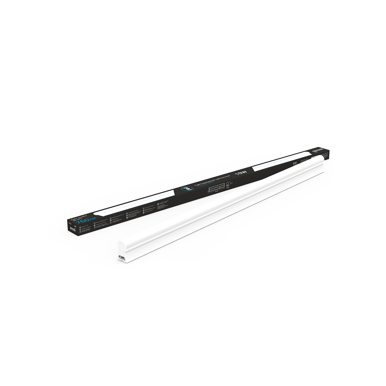 Светильник GAUSS LED TL линейный матовый 10W 6500K 561х22х37,760лм, 1/25 130511310