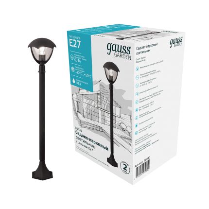 Светильник садово-парковый Gauss Aura столб 200*200*1000mm, 170-240V / 50Hz, 1xE27, Max.60W, IP: 54, 1/6 GD030