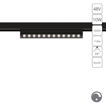 Магнитный трековый светильник Arte Lamp OPTIMA 0.1-10V A7498PL-1BK