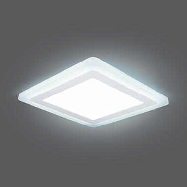 Светильник Gauss Backlight кв 12+3W 960lm 4000K 180-265V IP20 монт Ø170 190*190*31мм 3 реж  LED 1/20 BL125