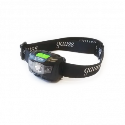 Фонарь налобный Gauss модель GFL405 3W 130lm Li-ion 600mAh LED 1/12/72 GF405