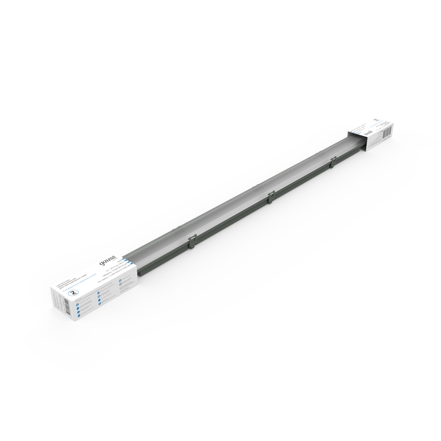 Влагозащитный Светильник Gauss СПП-Т8-G13 LITE 1576*60*55мм IP65 для светодиодных ламп 1х1500мм 1/16 909437115