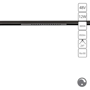 Магнитный трековый светильник Arte Lamp OPTIMA 0.1-10V A7496PL-1BK