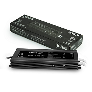 Блок питания Gauss 200W 24V IP67 1/10 202022400