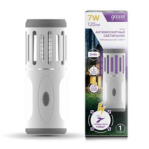 Антимоскитный светильник Gauss Mosquito, 7Вт, 3AA, 1/40 GMQ03
