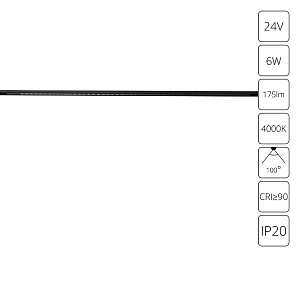 Магнитный трековый светильник Arte Lamp PRESTO A6230PL-1BK