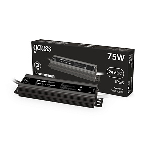 Блок питания Gauss 75W 24V IP66 1/50 202022075