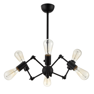 Люстра на штанге Arte Lamp ROOTS A9190LM-6BK