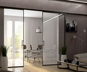 Раздвижная система в алюминиевом профиле