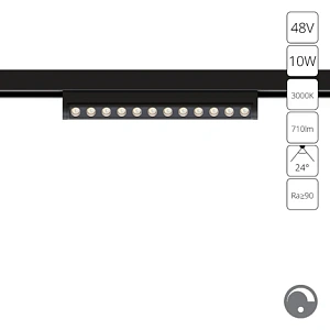 Магнитный трековый светильник Arte Lamp OPTIMA 0.1-10V A7498PL-1BK